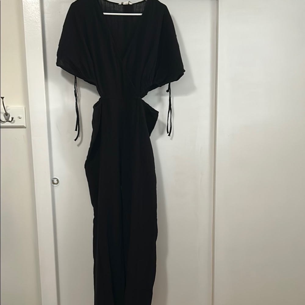 H&M Elegant Black Maxi Jumpsuit